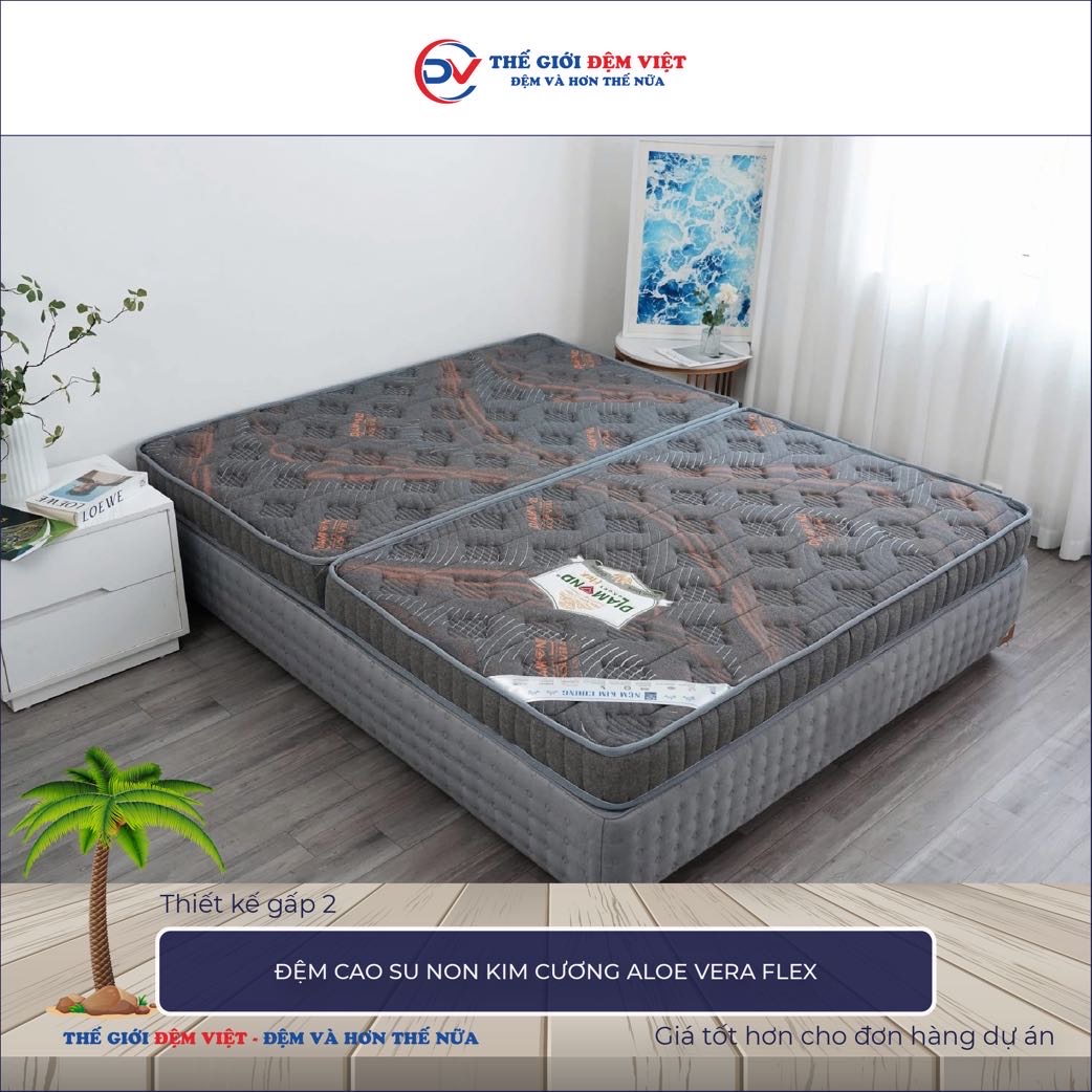 Đệm cao su non Kim Cương Aloe Vera Flex 2-2